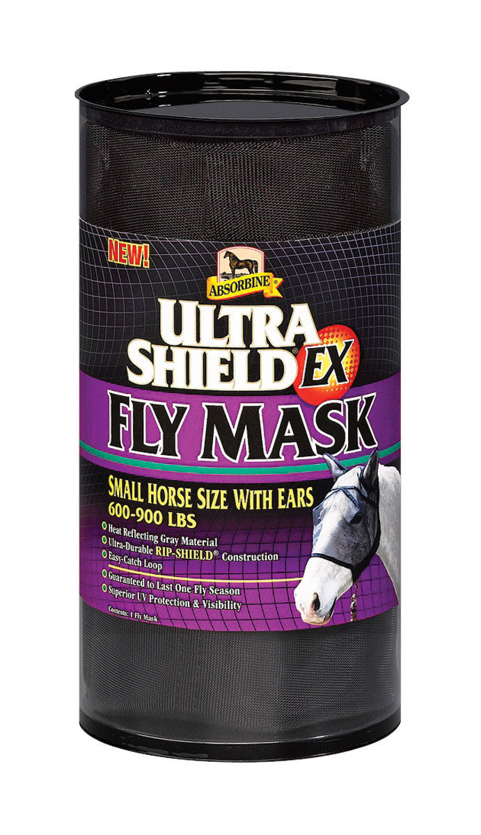Absorbine Ultra Shield Ex Fly Horse Mask With Ears, Cob/Small Horse, 600-900 lbs.